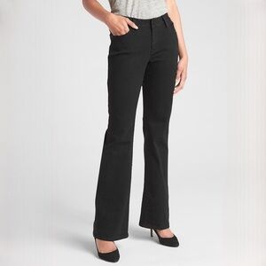 {GAP} "Long and Lean” True Black Short Mid Rise Y2K Bootcut Stretch Jeans